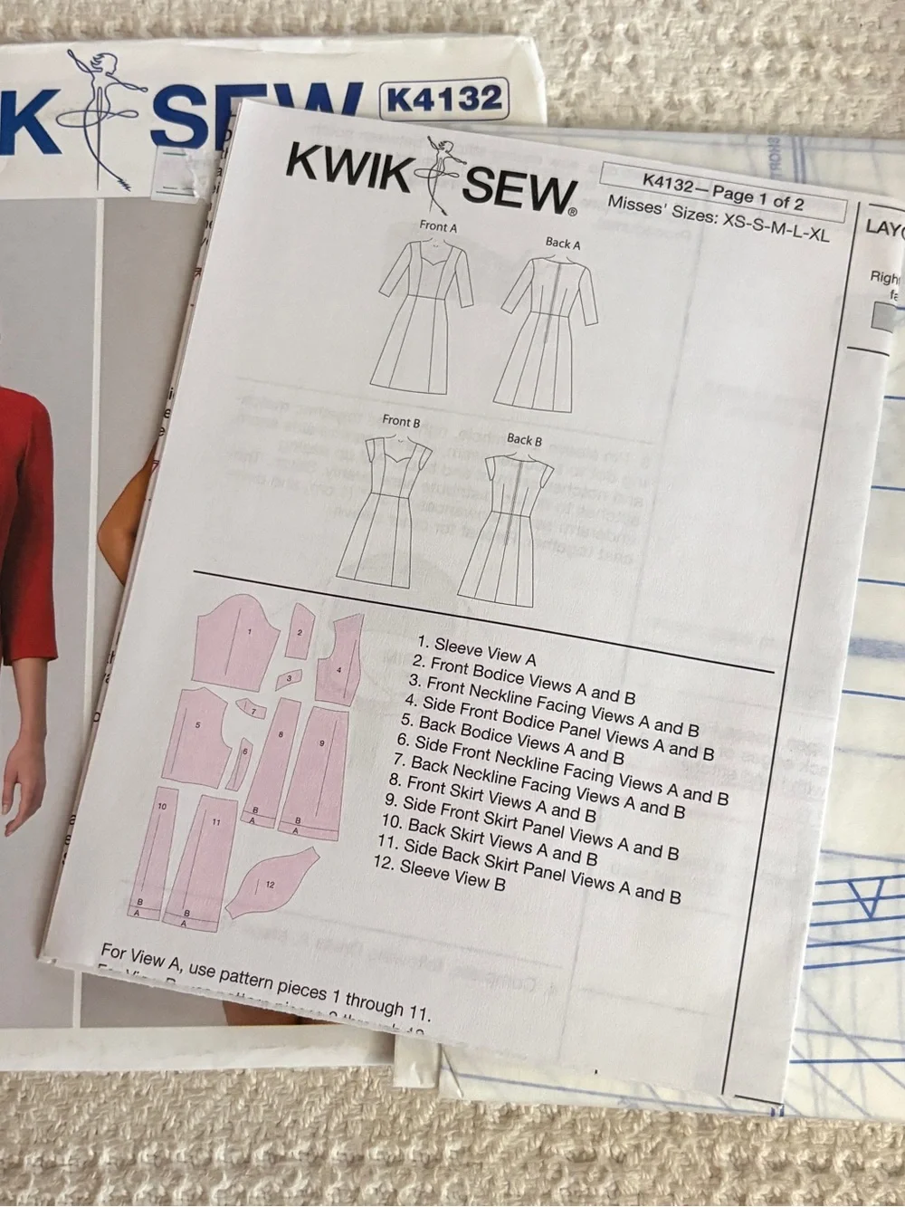 Kwik Sew Pattern K4132 for Misses’ Dresses